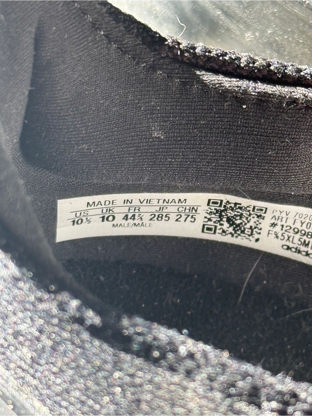 ADIDAS ULTRABOOST 21 (FY0378) BLACK and White mens size 10.5 - Picture 2 of 6